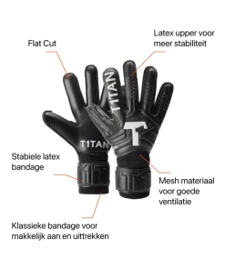T1TAN Classic Collectie | Keepershandschoenen Voor Kinderen^Classic 1.0 Black-Out