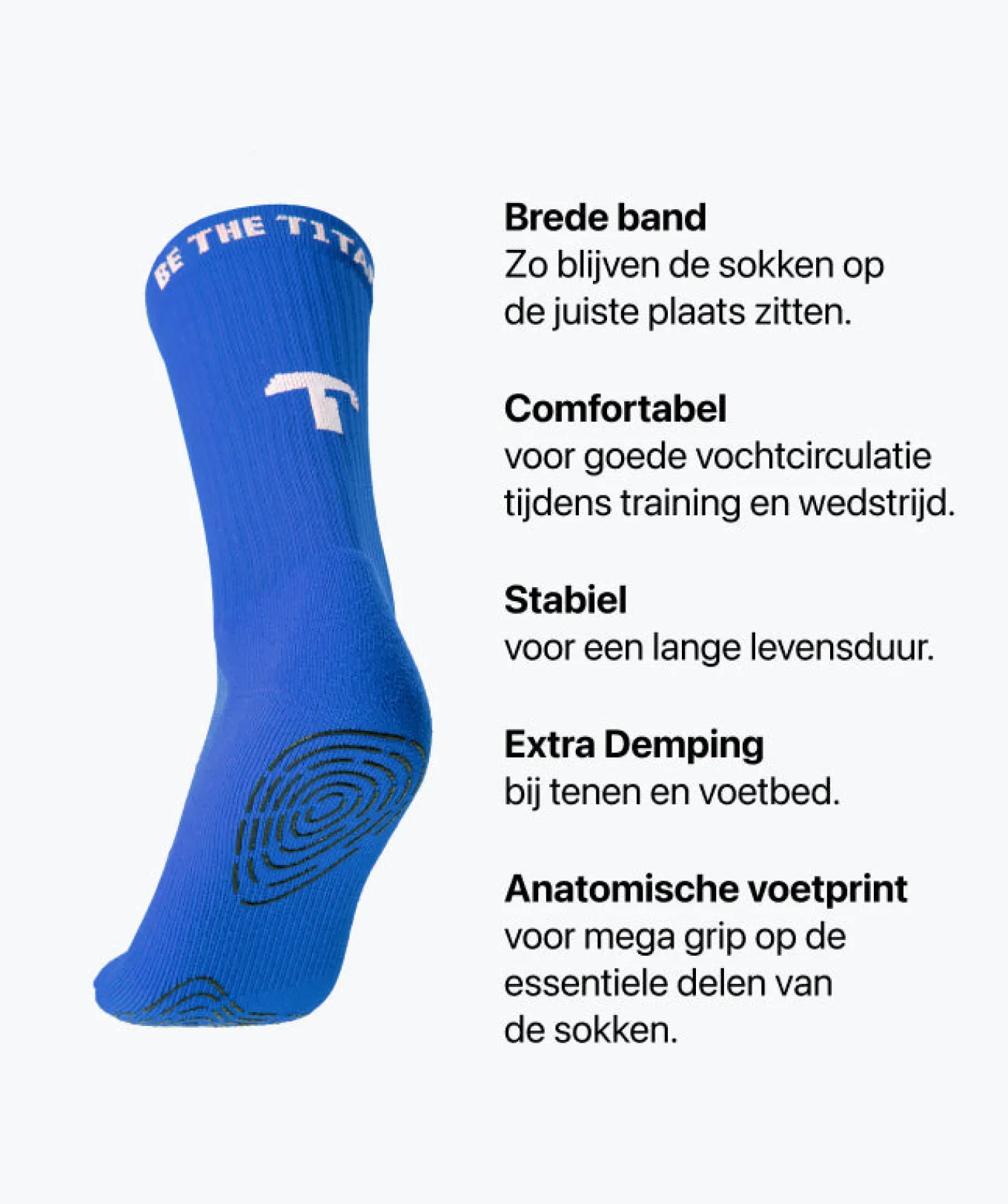 T1TAN Sokken^Grip Socks - blauw