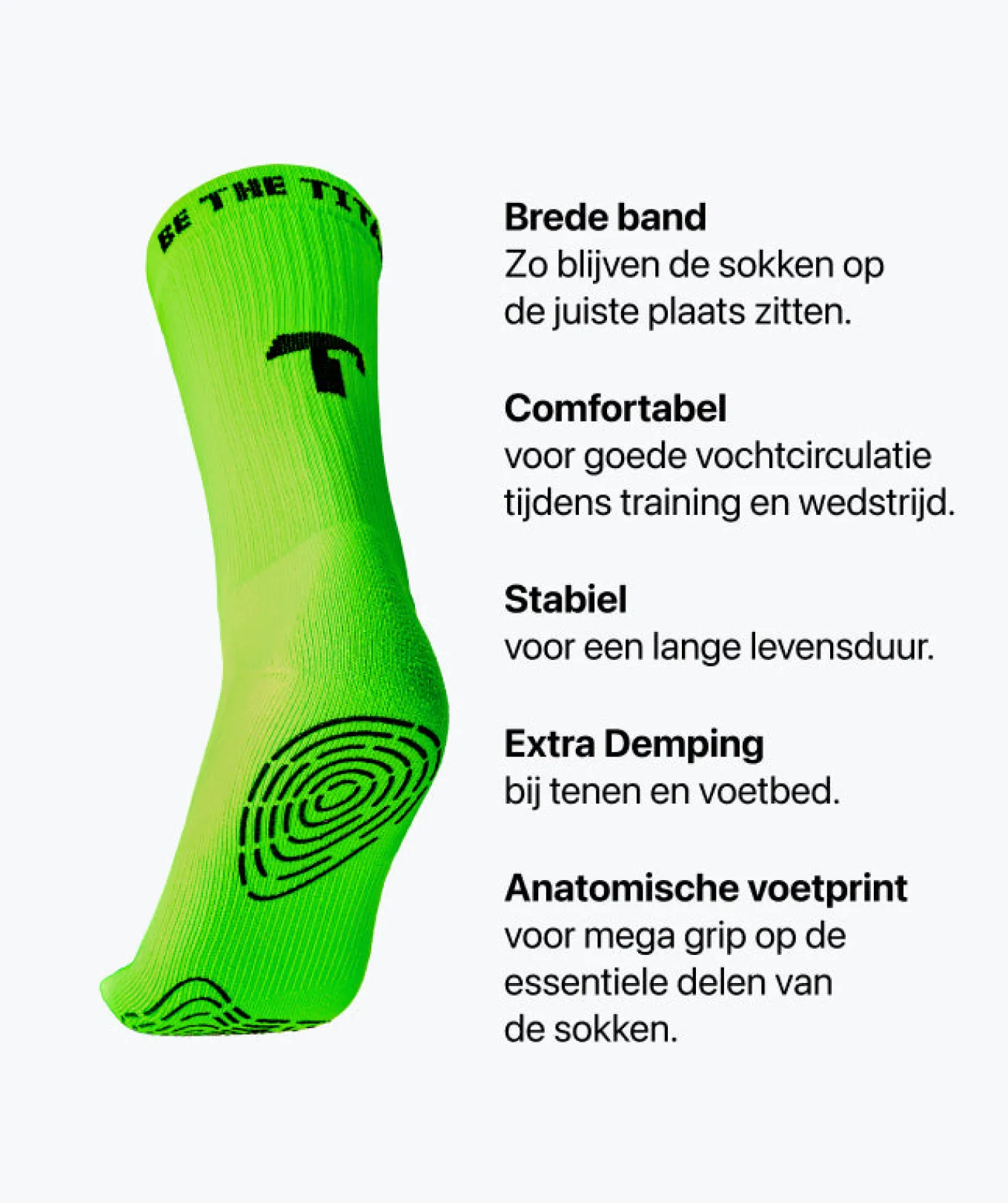 T1TAN Sokken^Grip Socks - lichtgroen