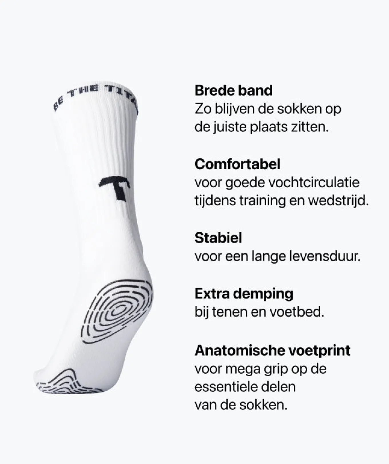 T1TAN Sokken^Grip Socks - wit