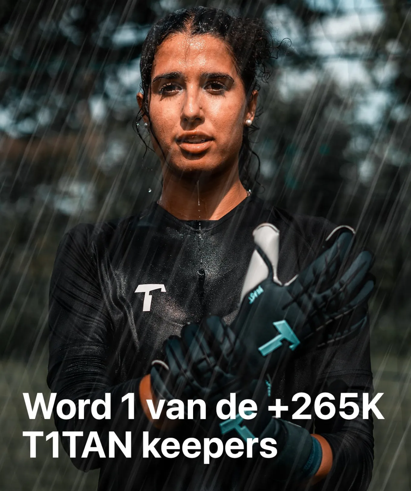 T1TAN Met Fingersave | Keepershandschoenen Voor Kinderen^Petrol Beast Junior Pro 3.0 (FP)