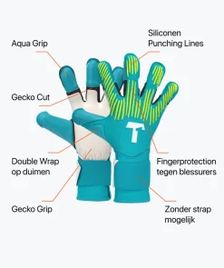 T1TAN Met Fingersave | Keepershandschoenen Voor Kinderen^Rebel 2.0 Sky Blue Junior Pro (FP)