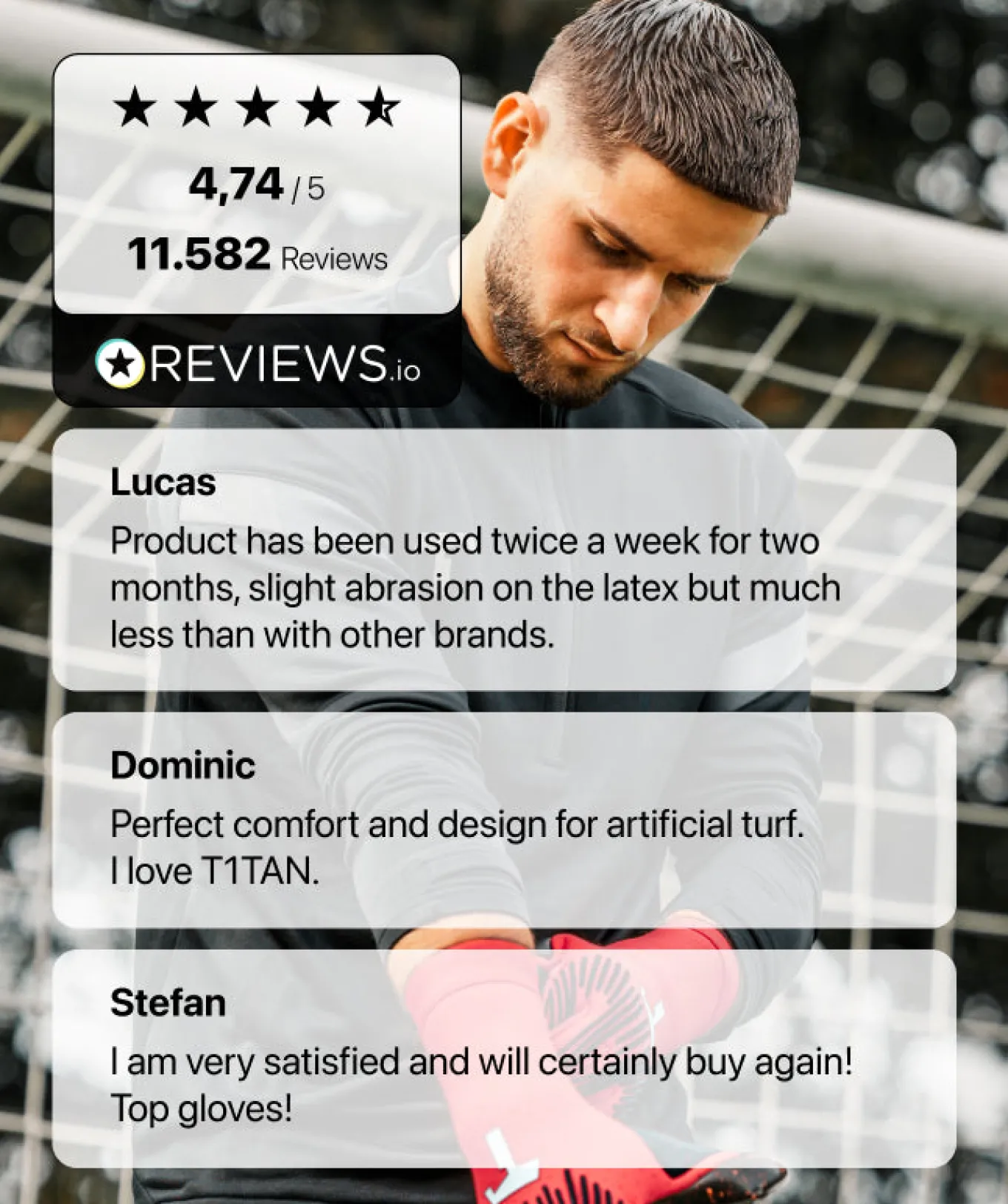 T1TAN Keepershandschoenen Voor Kinderen | Met Fingersave^Rebel 2.0 Solar Red Junior Pro (FP)