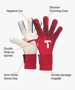T1TAN Keepershandschoenen Voor Kinderen | Beast Collectie^Red Beast Junior Pro 3.0