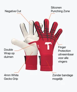 T1TAN Keepershandschoenen Voor Kinderen | Met Fingersave^Red Beast Junior Pro 3.0 (FP)