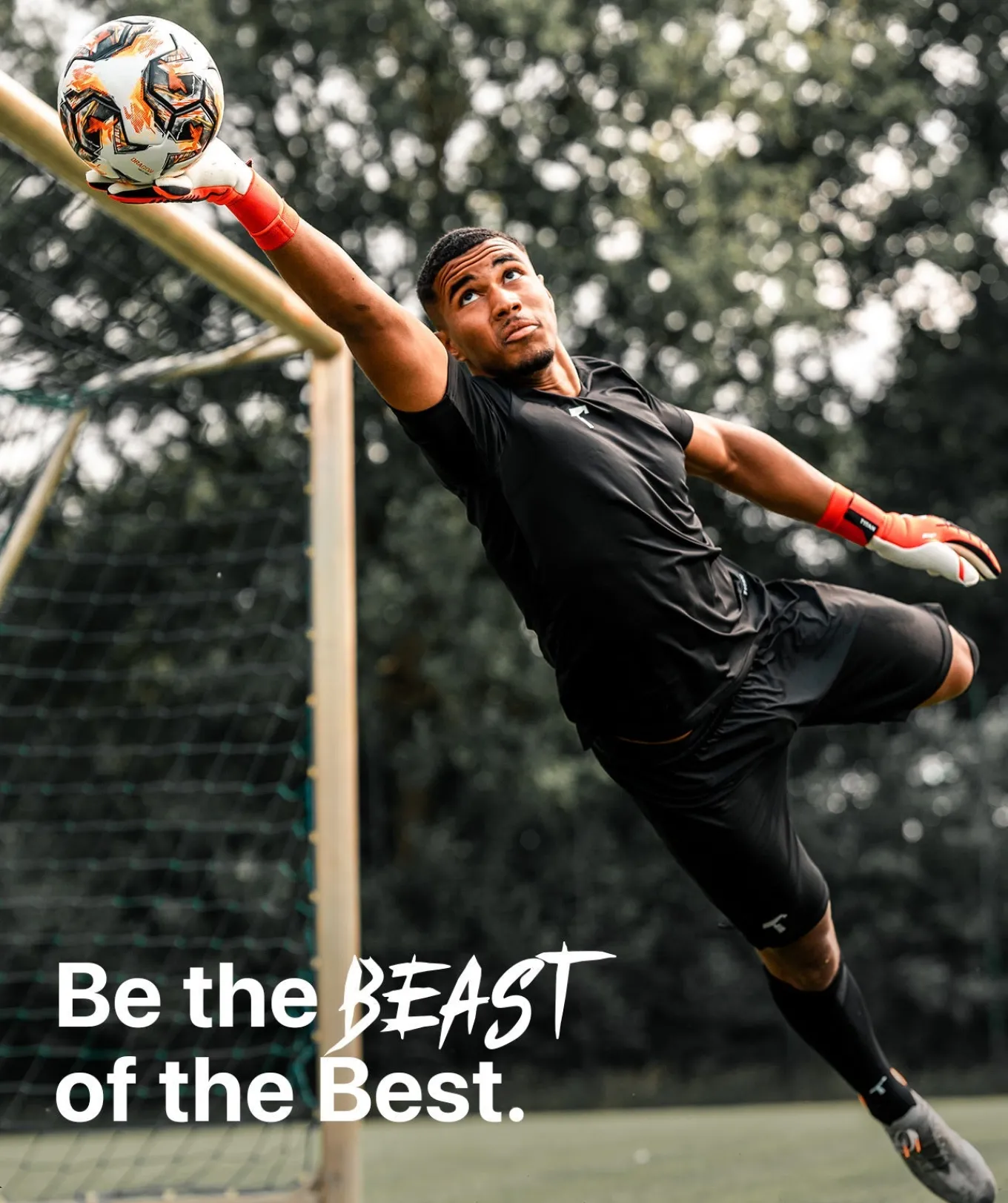 T1TAN Keepershandschoenen Voor Kinderen | Met Fingersave^Red Beast Junior Pro 3.0 (FP)